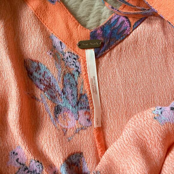 Free People Orange Crop Wide Leg Jumpsuit - S - Boho Maximalist Festival Vibes - Picture 3 of 13